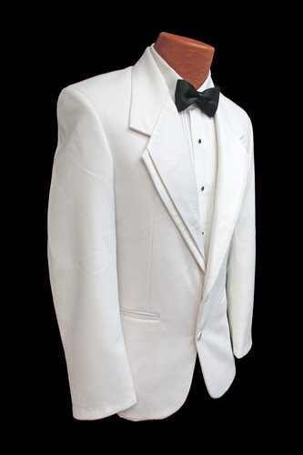 Men's Oscar de la Renta Contour White Tuxedo Jacket - Premium Quality Size 62L
