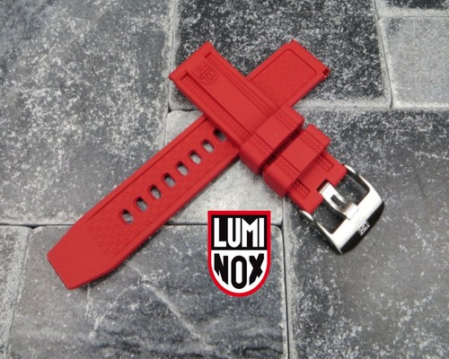 23mm LUMINOX Rubber Strap EVO Diver Watch Band 3050 3950 Navy Seal Black PVD x1 - Picture 23 of 23