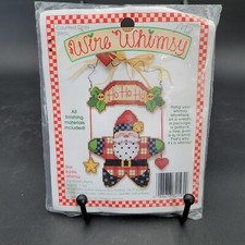 New Sealed Vintage 1994 Wire Whimsy Needlepoint Holiday Christmas Star Santa