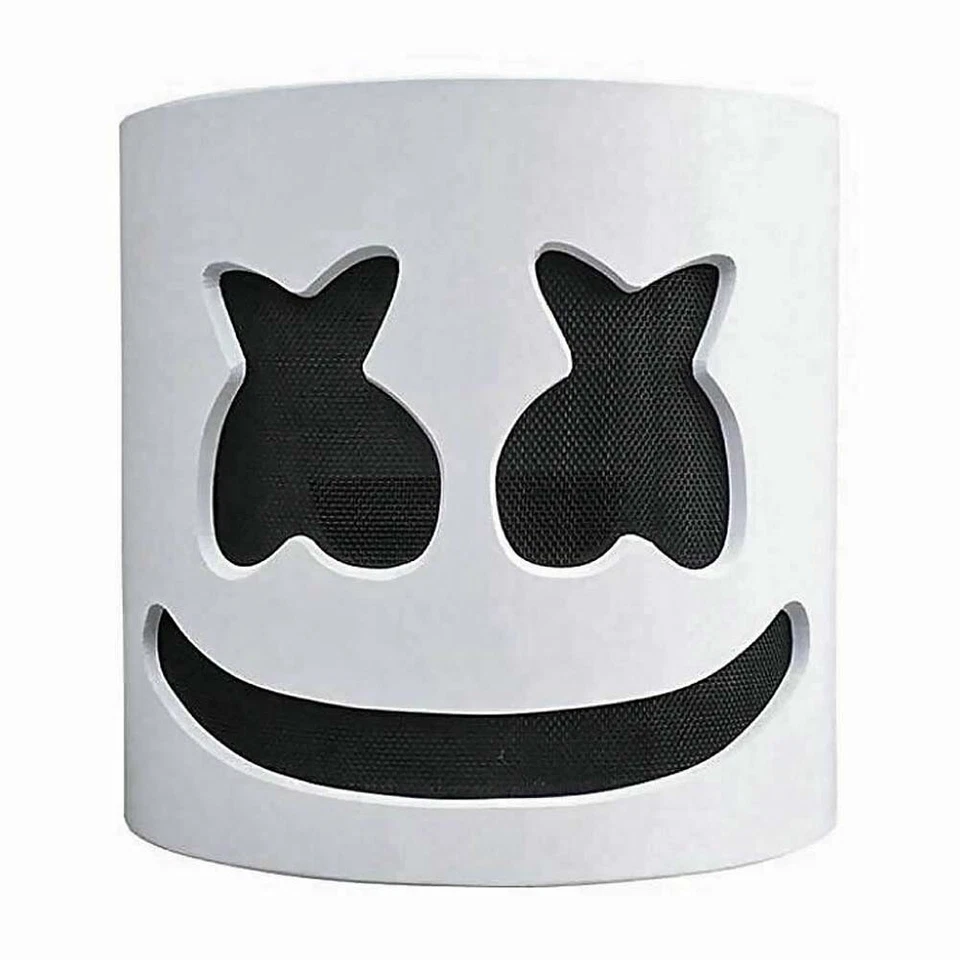 DJ Marshmallow Maske aus Latex mit LED Beleuchtung; Marshmello-w Gesichtsmaske - Bild 3 von 4