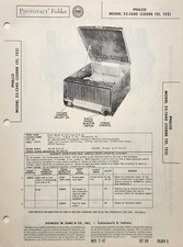 SAMS PHOTOFACT SERVICE MANUAL 160-8 PHILCO RECORD PLAYER 52-1340 CODES 121 122