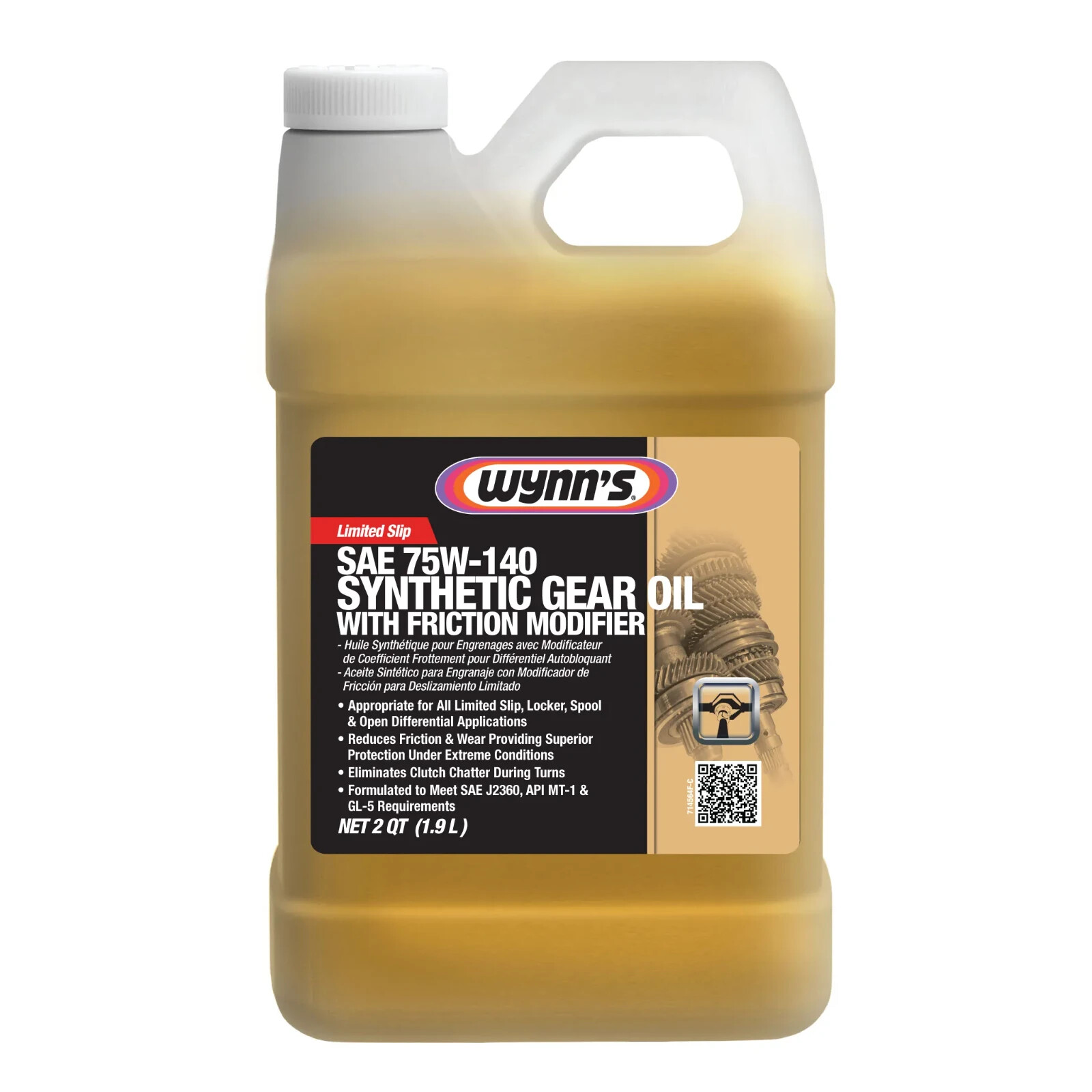Wynn's SAE 75W-140 Synthetic Gear Oil with Limited Slip Friction Modifier 64OZ