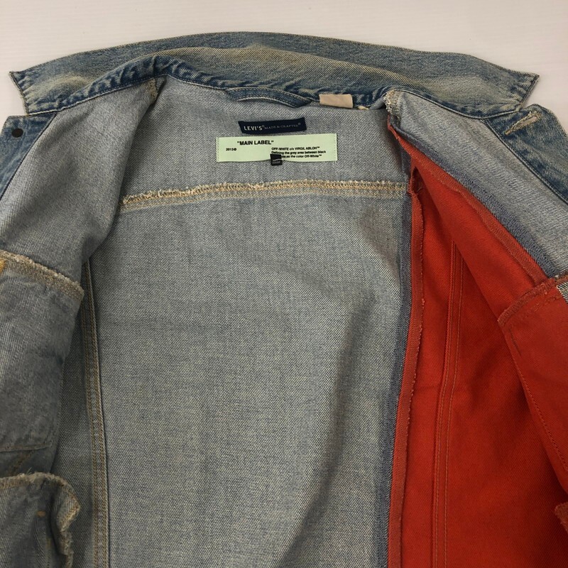 OFF-WHITE × LEVI'S 17AW Denim Jacket Off White x Levi's Denim Jean Jacket Virgil Abloh | eBay