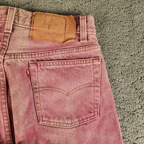 VTG 90s Levis 501 Jeans Mens 30x34 Purple Denim Button Fly 501 0648 Made In USA - Picture 3 of 12
