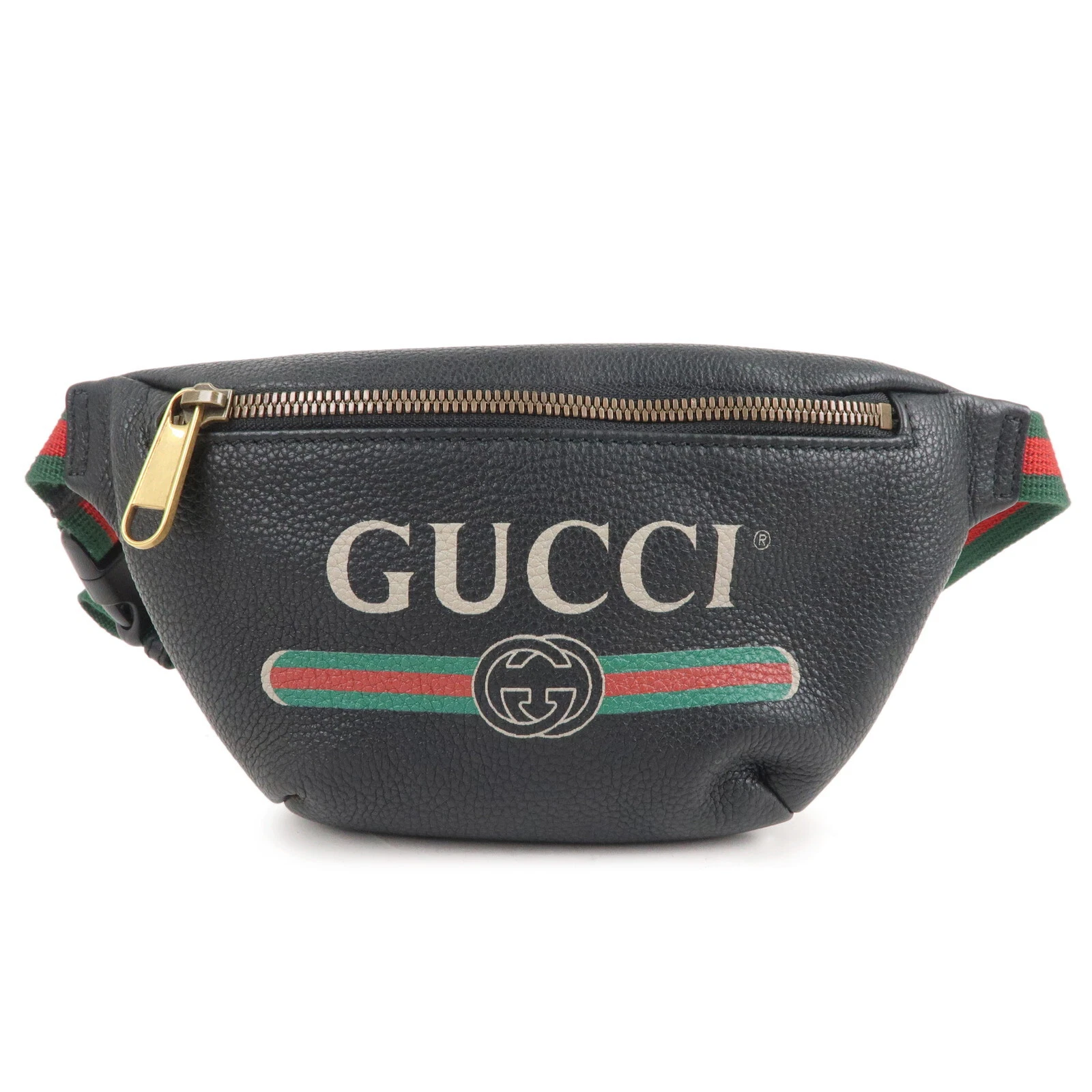 Auth GUCCI Sherry Logo petite taille sac pochette cuir noir 527792 occasion