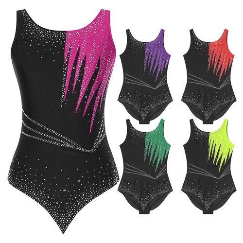 Women Bodysuit Lyrical Leotard Yoga Jumpsuit One Piece Dancewear Gymnastics - Picture 4 of 55