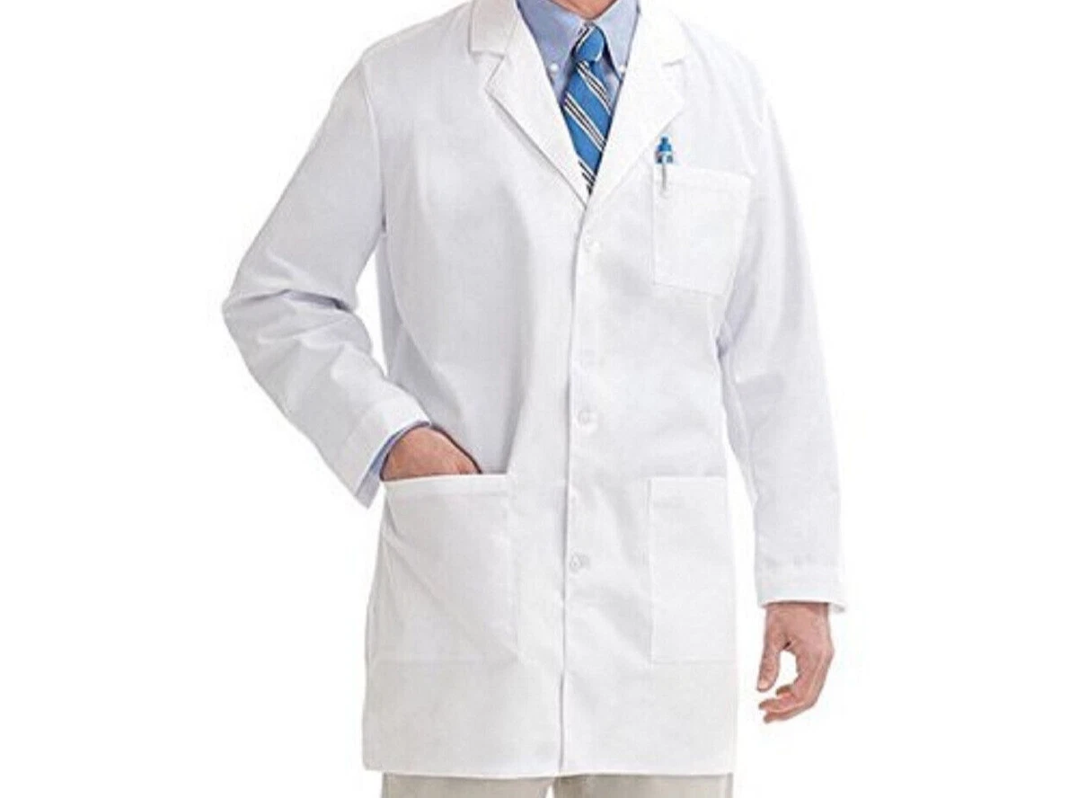 Cotton Lab Coat Color White For Doctor Medical Student Size M