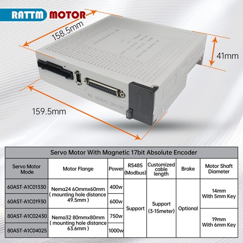 〖US〗400W 600W 750W 1000W 1KW 2.6KW AC Servo Motor Driver CNC Controller Kit 220V - Picture 22 of 43