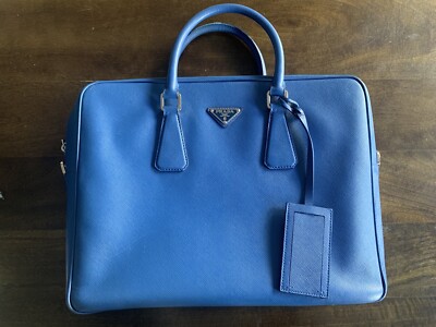 Prada Saffiano Briefcase Bag With Strap