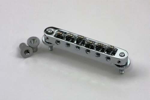 TP6R-C TonePros Standard Tuneomatic Bridge (“Roller” saddles), Chrome