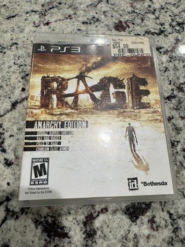 Jeu PS3 Rage [Anarchy Edition] - Version PAL - Bon état Avec Manuel - Jeu De Tir Bethesda