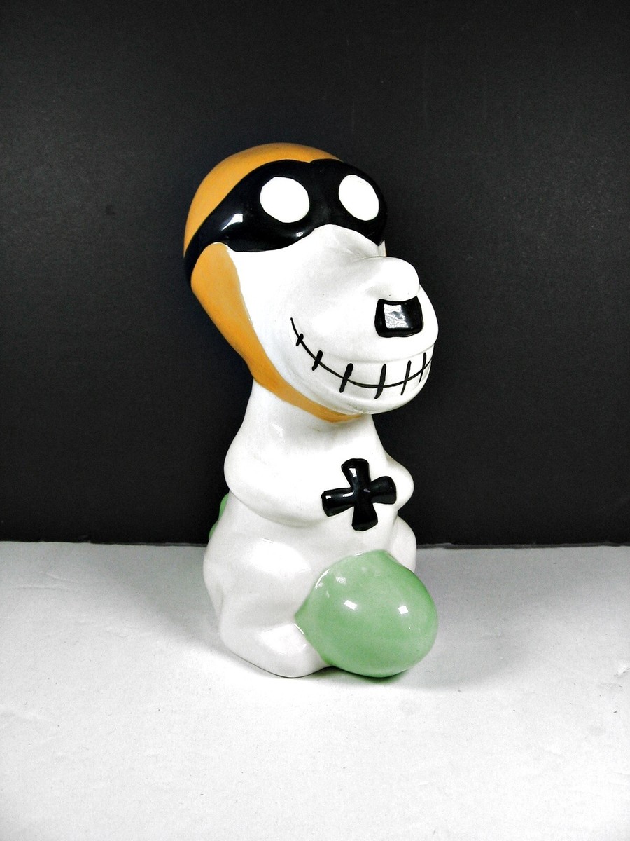 Vintage SNOOPY ON BOMB Torpedo Red Baron Ceramic Peanuts