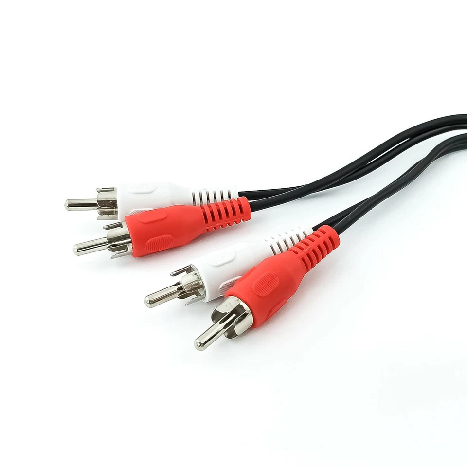 Cinchkabel Cinch Kabel HIFI Audio 2x 2x Cinchstecker Chinch RCA rot weiss 0,5 m