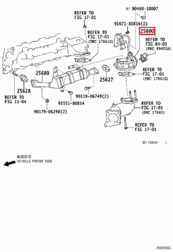 Genuine Toyota Hiace KDH221 1KD 3.0 Diesel Exhaust Gas Recirculation EGR Valve - Picture 9 of 14