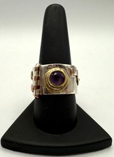 Sterling Silver Copper Amethyst Ring
