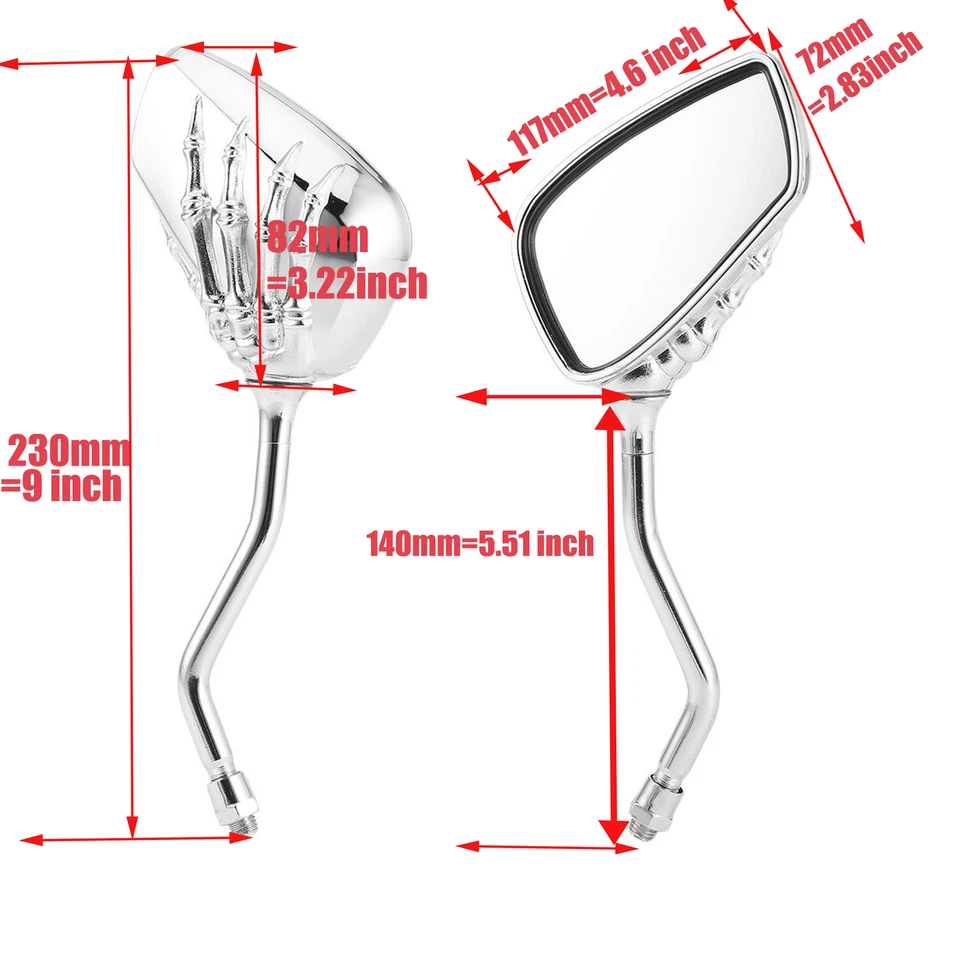 Motorcycle Rear View Mirrors For Kawasaki B-King Eliminator 125 Eliminator 250HS Foto 3 de 4