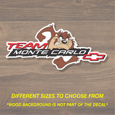 Team Monte Carlo Chevrolet Taz Nascar Vinyl Decal Sticker Tool Box Car Truck