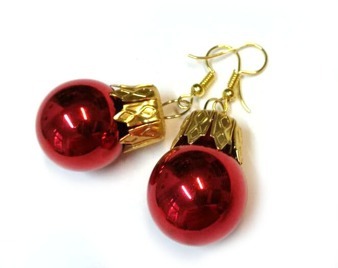 Festive Miniblings Christmas Tree Ornament Earrings for Holiday Cheer