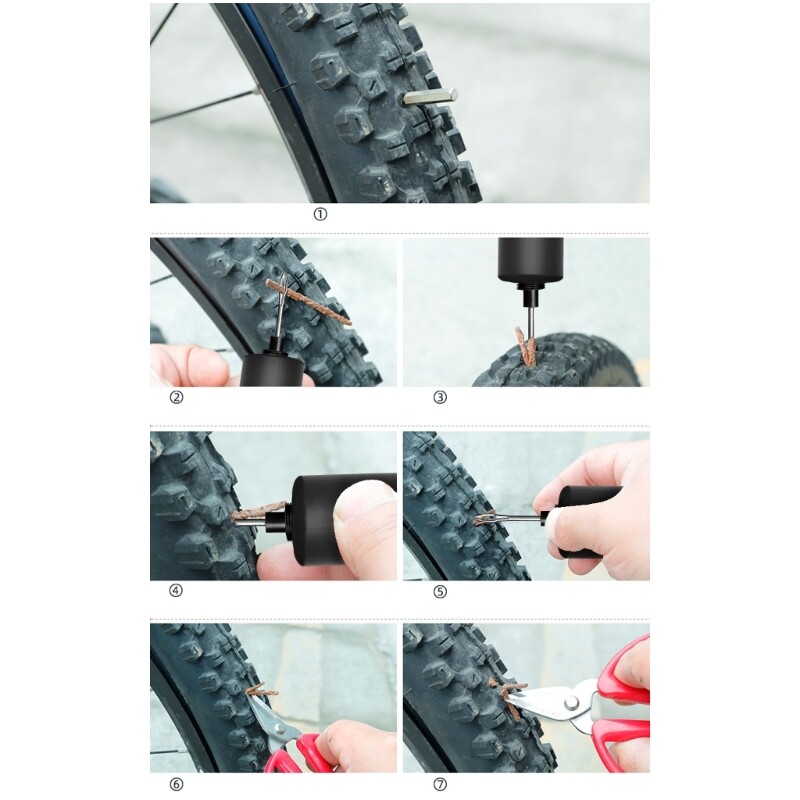 CO2 Inflators and Tubeless Tire Repair Kits Cycling Airs Pump Nozzles