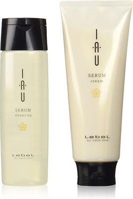 Neu Lebel iau SERUM Reinigungsshampoo 200 ml & Creme Behandlung 200 ml Set Japan