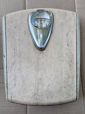 Vintage BORG Bathroom Scale Bubble Glass   Mid Century Art Deco Retro PHOTOS 