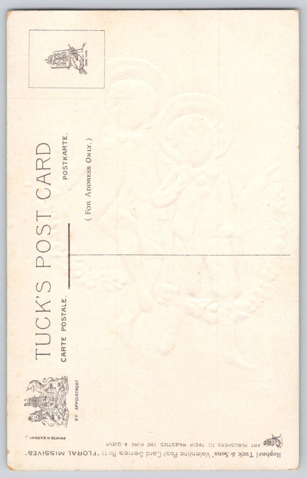 Tuck Floral Missives Valentine Postcard Children Skip Rope Rose Jump ...