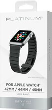 Platinum Link Stainless Steel Band for Apple Watch 42/44mm Black PT-AWB42BLB