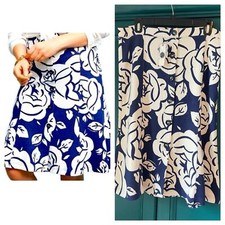 NWT Anthropologie Maeve Blue and White Floral Skirt Sz medium