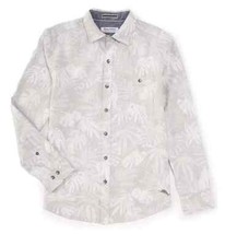 TOMMY BAHAMA Canyon Beach Cloudy Fronds Flannel Shirt Men's SZ 3XL-Big Grays