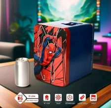 Marvel Spiderman Blue Red 6 Can Mini Fridge Thermoelectric Cooler 4 Litre