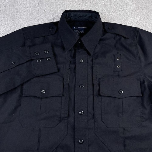 5.11 Tactical Shirt Mens Small Black Class B Wool Blend Button Up Utility
