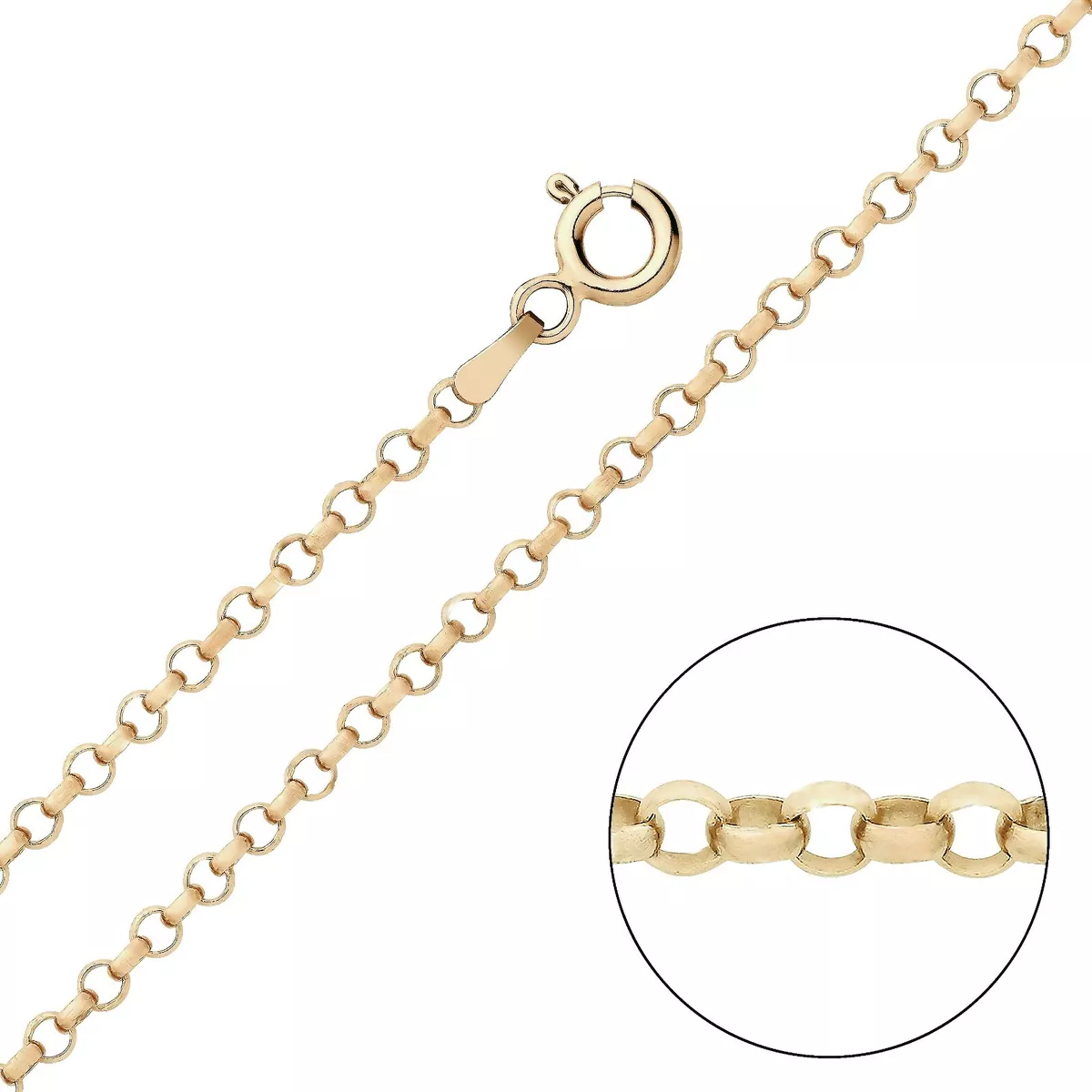 9ct Yellow Gold on Silver Belcher Chain Necklace 1.8mm 16 18 20 22 24 26 30 inch eBay