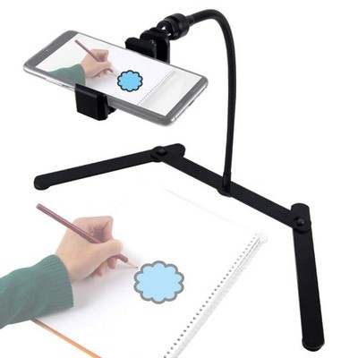Ajustable Tripod with Cellphone Holder, Overhead Phone Mount, Table Top Teach...