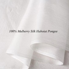 Silk Pongee Habutai 45"Wide By Yard White Silk Sheer Wedding Scarf Fabric