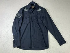 Roar Shirt Mens XL Black Western 100% Cotton Long Sleeve Button Up 