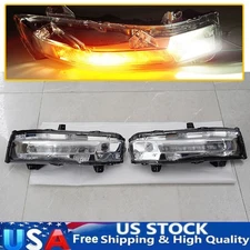 Pair DRL LED Bumper Fog Turn Signal Light for Ford Mustang 2018-2022 GT EcoBoost