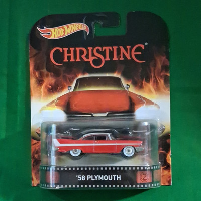 Hot Wheels Christine 1958 Plymouth '58 1:64 Diecast Car Red/White Unopened Box