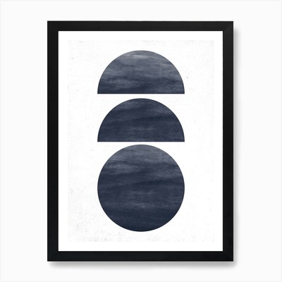 Halb- und Vollkreis Marine groß ABS gerahmt Wandbild Poster Leinwanddruck Bild