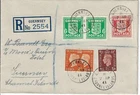1941 Guernsey Arms FDC With Other Values To Make Up The Registration Rate