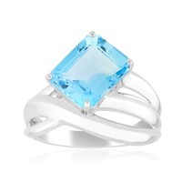 Cavill Silberring Damen 3,47Ct Topas Rhodiniert 925 Sterlingsilber