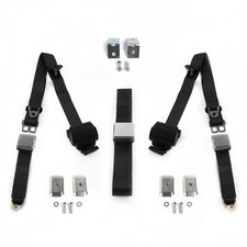 Chevy Nova 1968 - 1974 Airplane 3pt Bk Bench Seat Kit Wbrackets 3 Belts