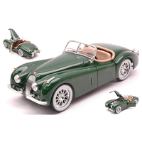 Jaguar Xk 120 Roadster 1951 Green 1:24 Burago Auto Stradali -D- Neues Modell