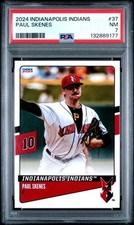 2024 Indianapolis Indians 37 Paul Skenes PSA 7 ROOKIE MILB CARD POP 1 CY YOUNG. rookie card picture