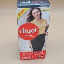 Dryel At-home Dry Cleaner Refill Kit Booster Spray & Cloths (8 Loads) NEW