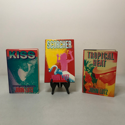 John Lutz Rinehart Suspense Series Lot (3 HC) 1st Eds + Tropical Heat Signed