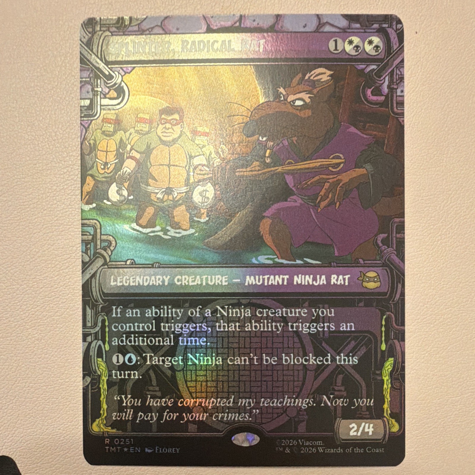 MTG Splinter, Radical Rat 0251 Rare Foil English (TMT) Legendary 2026