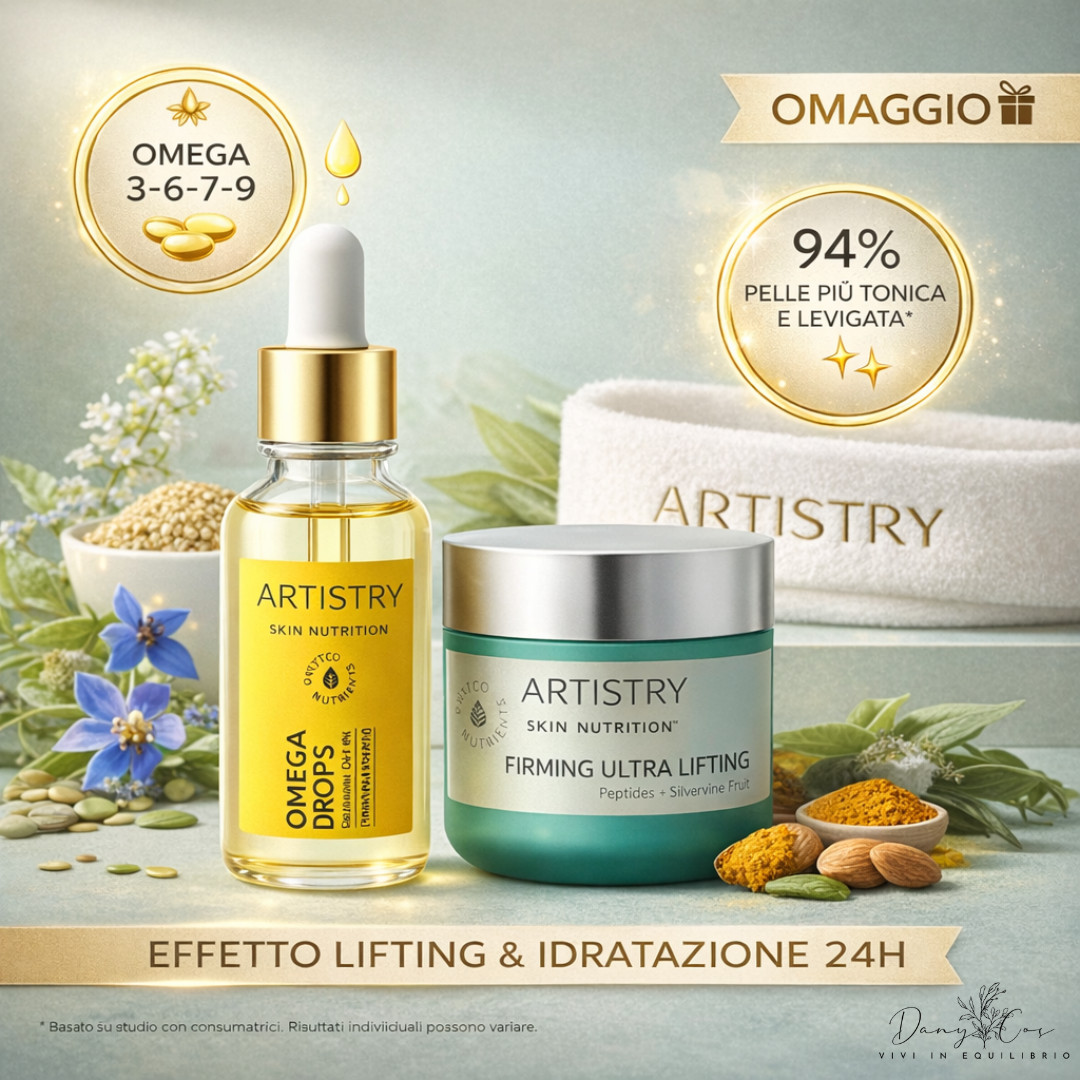 Set Artistry Omega + Crema Ultra Lifting: Kit Viso Antiage Glow 24h