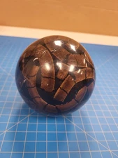 Resin Ball Decorative Sphere Wood Inlay Art Sculpture Home Decor Accent Piece