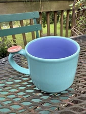 Vtg Memphis Style Lindt-Stymeist Colorways Thumbprint Mug, Made in Japan, EUC