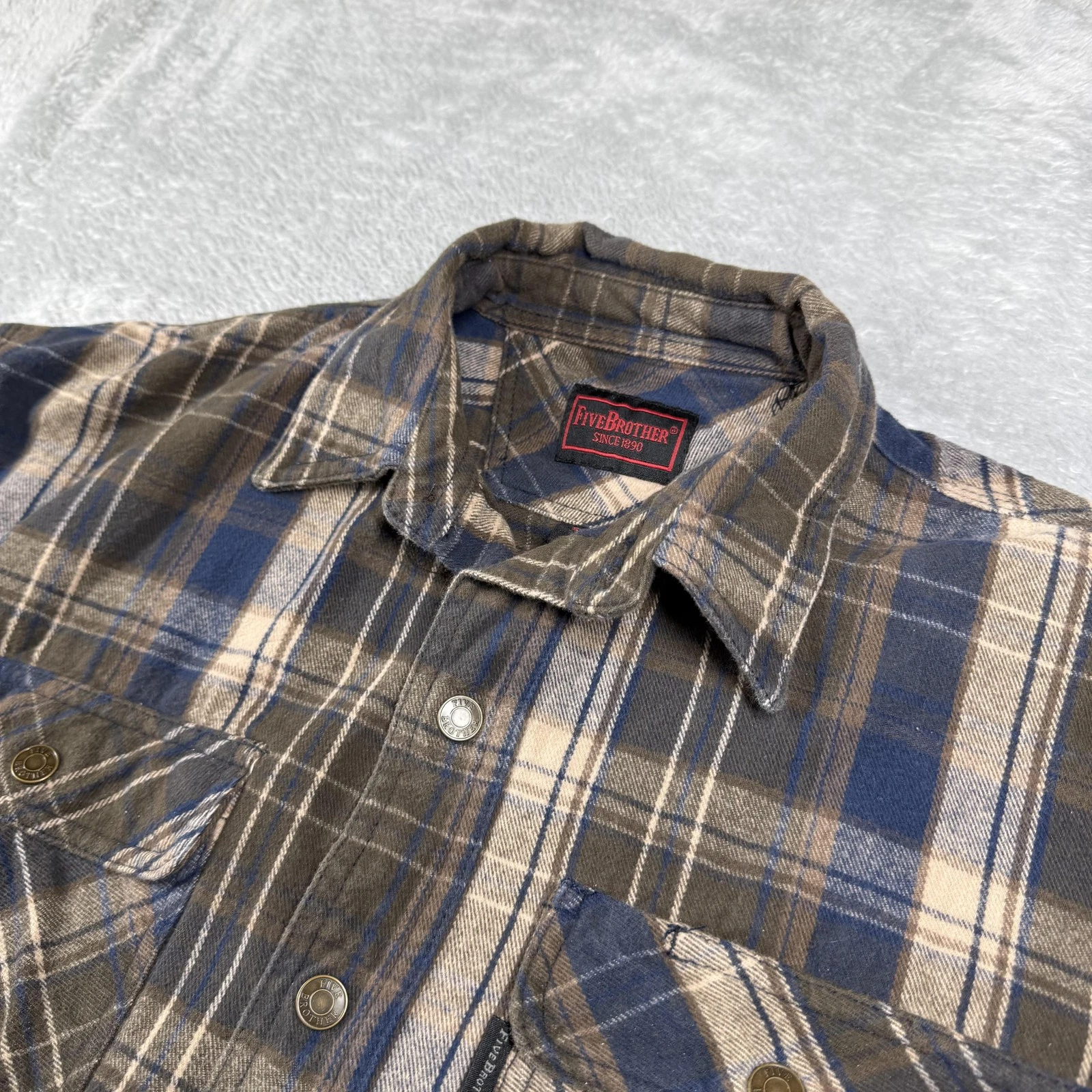Five Brother Shirt Mens Medium Brown Heavyweight Flannel Western Work Outdoor
Opens in a new window 